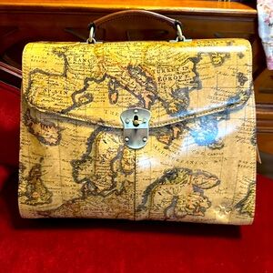 Patricia Nash Map Print Satchel